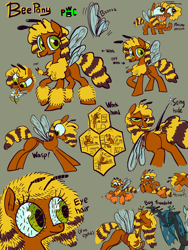 Size: 3000x4000 | Tagged: safe, artist:ja0822ck, queen chrysalis, oc, bee, bee pony, bug pony, insect, original species, pony, wasp, wasp pony, g4, flower, food, honey, insect pony, pollen, ponified, world bug pony council