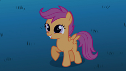 Size: 1920x1080 | Tagged: safe, screencap, scootaloo, pegasus, pony, g4, owl's well that ends well, season 1, 1080p, cute, cutealoo, female, filly, foal, happy, smiling, solo