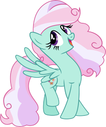 Size: 5849x7016 | Tagged: safe, artist:shootingstarsentry, oc, oc only, oc:lilypad, pegasus, pony, absurd resolution, female, mare, offspring, parent:doctor caballeron, parent:fluttershy, parents:caballershy, simple background, solo, transparent background