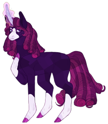 Size: 2639x3032 | Tagged: safe, artist:sleepy-nova, oc, oc:interstellar quartz, pony, unicorn, cloven hooves, female, glowing, glowing horn, high res, horn, looking at you, magic, mare, simple background, solo, transparent background