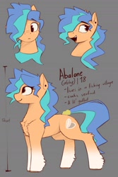Size: 1408x2108 | Tagged: safe, artist:renderpoint, oc, oc only, oc:abalone, earth pony, pony, concave belly, solo