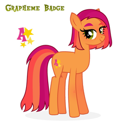 Size: 1600x1624 | Tagged: safe, artist:kabuvee, oc, oc only, oc:grapheme badge, earth pony, pony, earth pony oc, female, mare, simple background, solo, transparent background