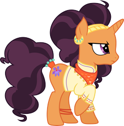 Size: 3000x3065 | Tagged: safe, artist:cloudy glow, saffron masala, pony, unicorn, g4, spice up your life, .ai available, female, high res, mare, simple background, solo, transparent background, vector