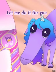 Size: 1074x1368 | Tagged: safe, artist:petaltwinkle, izzy moonbow, pony, unicorn, g5, didn't i do it for you, female, let me do it for you, long muzzle, mare, text, unshorn fetlocks, why the long face