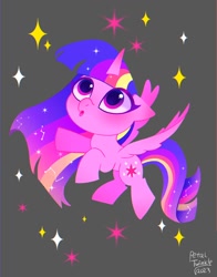 Size: 1074x1368 | Tagged: safe, artist:petaltwinkle, twilight sparkle, alicorn, pony, g4, flying, solo, spread wings, twilight sparkle (alicorn), wings