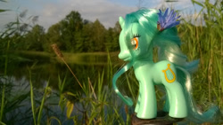 Size: 1192x670 | Tagged: safe, artist:mgrdash, lyra heartstrings, pony, unicorn, g4, figure, irl, photo, ponies in real life, solo