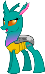 Size: 485x793 | Tagged: safe, oc, oc only, oc:dualshock, changedling, changeling, changedling oc, changeling oc, female, playstation 1, simple background, solo, sony, transparent background