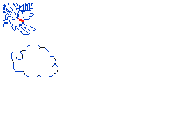 Size: 2222x1667 | Tagged: safe, artist:djsleepyhooves, oc, oc only, oc:bolt the super pony, pony, animated, cloud, flipnote studio, flying, gif, male, simple background, solo, stallion, white background