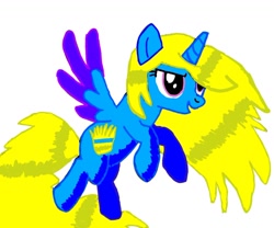 Size: 1280x1067 | Tagged: safe, oc, oc only, oc:smooth haze, alicorn, pony, 1000 hours in ms paint, alicorn oc, base used, horn, simple background, solo, white background, wings