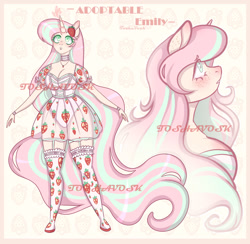 Size: 1280x1249 | Tagged: safe, artist:toshavosk, oc, oc only, unicorn, anthro, breasts, bust, cleavage, clothes, dress, female, horn, see-through, see-through skirt, skirt, unicorn oc