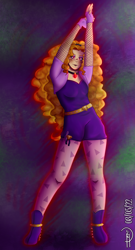 Size: 1700x3139 | Tagged: safe, artist:loohisgod27, adagio dazzle, human, equestria girls, g4, abstract background, clothes, female, jewelry, necklace, signature, solo