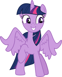 Size: 3000x3704 | Tagged: safe, artist:cloudy glow, twilight sparkle, alicorn, pony, g4, school daze, .ai available, female, high res, mare, simple background, smiling, solo, transparent background, twilight sparkle (alicorn), vector