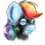 Size: 1916x1921 | Tagged: safe, artist:taeko, derpibooru exclusive, rainbow dash, pegasus, pony, fanfic:rainbow factory, g4, 2023, bodysuit, bust, clothes, eyes closed, fanfic art, female, rainbow factory dash, signature, simple background, sketch, smiling, solo, white background