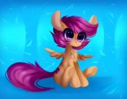Size: 1826x1418 | Tagged: safe, artist:chipallinochips, scootaloo, pegasus, pony, g4, big eyes, chest fluff, female, solo