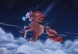 Size: 2388x1668 | Tagged: safe, artist:nightprince-art, galaxy (g1), pony, unicorn, g1, solo