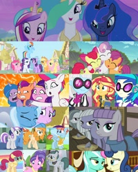Size: 1920x2400 | Tagged: safe, alternate version, edit, edited screencap, editor:itsmgh1203, screencap, apple bloom, applejack, bon bon, cloudy quartz, cookie crumbles, dj pon-3, fluttershy, izzy moonbow, limestone pie, lyra heartstrings, marble pie, maud pie, night light, pear butter, photo finish, pinkie pie, pipp petals, posey shy, princess cadance, princess celestia, princess luna, rainbow dash, rarity, scootaloo, starlight glimmer, sunny starscout, sunset shimmer, sweetie belle, sweetie drops, trixie, twilight sparkle, twilight velvet, vinyl scratch, windy whistles, zipp storm, alicorn, earth pony, human, pegasus, pony, unicorn, all bottled up, equestria girls, equestria girls specials, flutter brutter, g4, g5, hearthbreakers, my little pony equestria girls: better together, my little pony equestria girls: forgotten friendship, my little pony: tell your tale, parental glideance, season 1, season 4, season 5, season 6, season 7, season 8, slice of life (episode), sparky's sick, surf and/or turf, the cutie mark chronicles, the perfect pear, twilight's kingdom, spoiler:g5, spoiler:my little pony: tell your tale, spoiler:tyts01e46, :o, ^^, adorabloom, applejack's hat, bipedal, book, chalkboard, clothes, cowboy hat, crown, cute, cutealoo, cutie mark crusaders, diasweetes, eyes closed, female, filly, flying, foal, hat, hug, jewelry, leather, leather vest, lesbian, looking at each other, looking at someone, male, mane six, mane stripe sunny, mare, necklace, night, open mouth, open smile, pie sisters, ponyville town hall, regalia, royal sisters (g5), ship:lyrabon, shipping, siblings, sisters, smiling, smiling at each other, spread wings, stallion, sweat, sweatdrop, unicorn twilight, vest, wall of tags, wings, women's day, yearbook