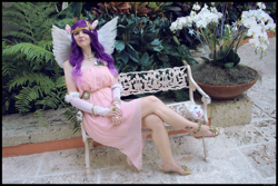 Size: 4095x2730 | Tagged: safe, artist:krazykari, pipp petals, human, g5, clothes, cosplay, costume, dress, high res, humanized, irl, irl human, photo, sleeveless, solo, winged humanization, wings