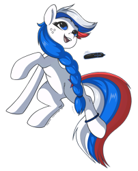 Size: 1312x1624 | Tagged: safe, artist:negasun, artist:vistamage, oc, oc only, oc:marussia, earth pony, pony, earth pony oc, freckles, nation ponies, russia, simple background, solo, stylus, transparent background