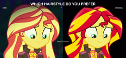 Size: 2460x1145 | Tagged: safe, artist:paco777yuyu, sunset shimmer, human, equestria girls, equestria girls specials, g4, my little pony equestria girls: better together, my little pony equestria girls: sunset's backstage pass, cute, female, hair, hairstyle, solo