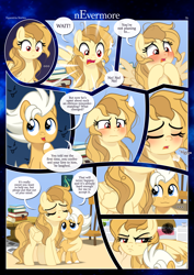 Size: 3259x4607 | Tagged: safe, artist:estories, oc, oc:alice goldenfeather, oc:fable, earth pony, pegasus, pony, comic:nevermore, g4, blushing, brother and sister, colt, comic, cute, earth pony oc, female, foal, male, mare, ocbetes, open mouth, pegasus oc, red eyes, red eyes take warning, siblings