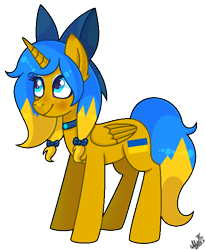 Size: 550x670 | Tagged: safe, artist:greenmarta, oc, oc only, oc:ukraine, alicorn, pony, alicorn oc, horn, nation ponies, ponified, simple background, solo, transparent background, ukraine, wings