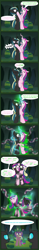 Size: 1500x9732 | Tagged: safe, artist:mlpconjoinment, princess cadance, queen chrysalis, alicorn, changeling, pony, comic:revenge gone wrong, g4, argument, biting, body horror, bugbutt, butt, chrysalass, comic, confused, conjoined, female, fusion, looking at each other, looking at someone, lovebutt, mare, merging, multiple heads, plot, question mark, spell gone wrong, two heads, we have become one