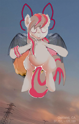 Size: 1600x2500 | Tagged: safe, artist:yidwags, angel wings, pegasus, pony, g4, blanket, coordinates, mixed media, real life background, solo