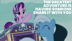 Size: 1920x1080 | Tagged: safe, edit, edited screencap, editor:quoterific, screencap, starlight glimmer, trixie, g4, road to friendship, doctor who