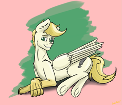 Size: 1025x887 | Tagged: safe, artist:nightshade, oc, oc:exist, pegasus, pony, butt, cute, hooves, lying down, paws, plot, solo, wings