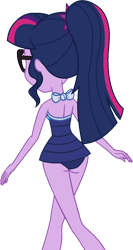 Size: 558x1048 | Tagged: safe, edit, edited screencap, editor:homersimpson1983, screencap, sci-twi, twilight sparkle, human, equestria girls, equestria girls specials, g4, my little pony equestria girls: better together, my little pony equestria girls: forgotten friendship, ass, background removed, butt, clothes, female, not a vector, one-piece swimsuit, sci-twi swimsuit, simple background, solo, swimsuit, transparent background, twibutt