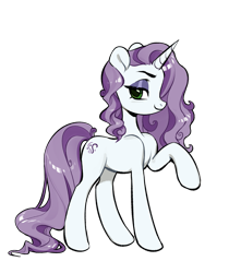 Size: 1251x1416 | Tagged: safe, artist:winsenta, oc, oc only, pony, unicorn, female, green eyes, long tail, purple mane, simple background, smiling, solo, tail, transparent background