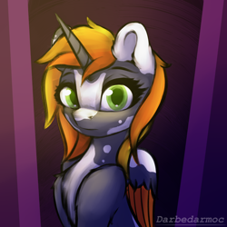 Size: 2048x2048 | Tagged: safe, artist:darbedarmoc, oc, oc only, alicorn, pony, high res, looking at you, solo