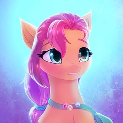 Size: 2048x2048 | Tagged: safe, artist:qwennondeathdie, sunny starscout, earth pony, pony, g5, bust, female, high res, mare, solo