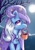 Size: 2480x3508 | Tagged: safe, artist:mrartly34, trixie, pony, unicorn, g4, female, halloween, high res, holiday, moon, mouth hold, solo