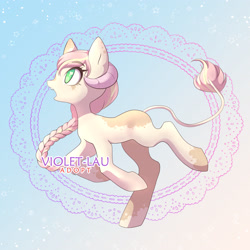 Size: 2717x2717 | Tagged: safe, artist:violet-lau, oc, oc only, earth pony, pony, base used, braid, earth pony oc, eyelashes, female, high res, leonine tail, mare, open mouth, solo, tail