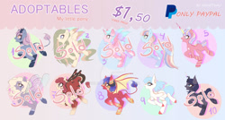 Size: 1920x1026 | Tagged: safe, artist:violet-lau, oc, oc only, bat pony, earth pony, pegasus, pony, unicorn, base used, bat pony oc, butterfly wings, colored wings, deviantart watermark, earth pony oc, eyelashes, female, horn, horns, mare, obtrusive watermark, open mouth, pegasus oc, two toned wings, unicorn oc, watermark, wings