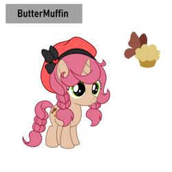 Size: 676x676 | Tagged: safe, artist:cdv, derpibooru exclusive, oc, oc only, oc:butter muffin, pony, unicorn, female, filly, foal, reference sheet, simple background, solo, white background