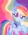 Size: 1441x1774 | Tagged: safe, artist:simplementeyeu, rainbow dash, pegasus, pony, g4, female, raised hoof, solo