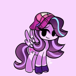 Size: 2100x2100 | Tagged: safe, artist:simplementeyeu, oc, oc only, pegasus, pony, high res, pegasus oc, purple background, simple background, solo