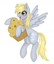 Size: 1307x1535 | Tagged: safe, artist:dessyhastwt, derpy hooves, pegasus, pony, g4, female, food, muffin, simple background, solo, white background