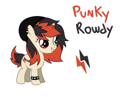 Size: 845x676 | Tagged: safe, artist:cdv, derpibooru exclusive, oc, oc only, oc:punky rowdy, pony, unicorn, female, filly, foal, reference sheet, simple background, solo, white background