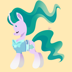 Size: 3700x3700 | Tagged: safe, artist:fizzlefer, mistmane, pony, unicorn, g4, female, high res, mare, signature, simple background, solo, young mistmane