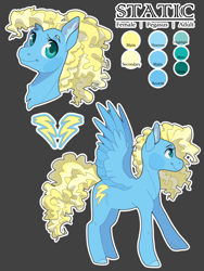 Size: 1200x1600 | Tagged: safe, artist:sinclair2013, oc, oc only, oc:static, pegasus, pony, female, mare, solo