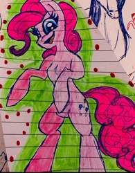 Size: 702x900 | Tagged: safe, artist:jessieluckypie, pinkie pie, g4, lined paper, solo, traditional art