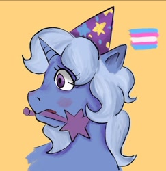 Size: 698x719 | Tagged: safe, artist:space_star_7, trixie, g4, pride, pride flag, solo, trans trixie, transgender, transgender pride flag