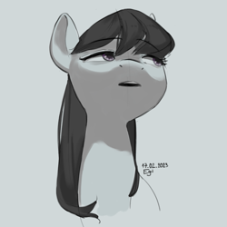Size: 1175x1174 | Tagged: safe, artist:egil, octavia melody, earth pony, pony, g4, bust, female, looking up, mare, portrait, solo