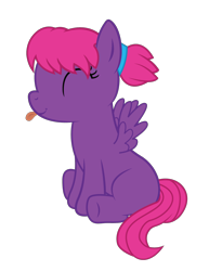 Size: 1224x1584 | Tagged: safe, artist:andrevus, oc, oc only, oc:pinkmane, alicorn, pony, alicorn oc, female, filly, foal, hidden horn, horn, simple background, solo, transparent background, wings, younger