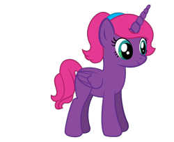 Size: 4056x3312 | Tagged: safe, artist:andrevus, oc, oc only, oc:pinkmane, alicorn, pony, alicorn oc, hairband, horn, simple background, solo, transparent background, wings