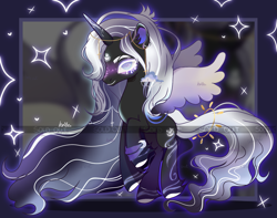 Size: 1783x1408 | Tagged: safe, artist:koribooo, oc, oc only, alicorn, pony, alicorn oc, grin, horn, smiling, solo, wings