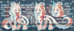 Size: 2407x1020 | Tagged: safe, artist:koribooo, oc, oc only, pony, unicorn, bust, curved horn, female, horn, leonine tail, mare, smiling, tail, unicorn oc, zoom layer